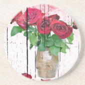 Dessous De Verre En Grès Rose (Devant)