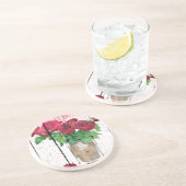 Dessous De Verre En Grès Rose (Côté)