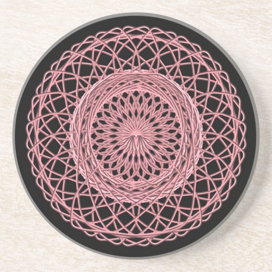 Dessous De Verre En Grès Rose 1 (Devant)