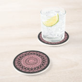 Dessous De Verre En Grès Rose 1 (Côté)