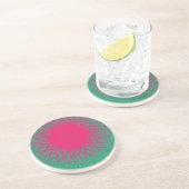 Dessous De Verre En Grès rose abstrait (Côté)