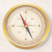 Dessous De Verre En Grès Rose de boussole d'OPUS (Devant)