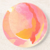 Dessous De Verre En Grès Rose de chou III (Devant)