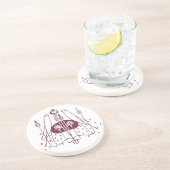 Dessous De Verre En Grès Rose de Glasgow (Côté)