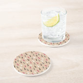 Dessous De Verre En Grès rose de motif de chats (Côté)