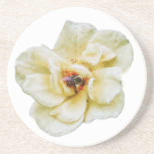 Dessous De Verre En Grès Rose et abeille