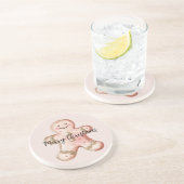 Dessous De Verre En Grès Rose Gold Gingerbread Cookie (Côté)