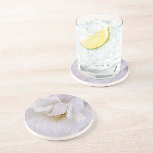 Dessous De Verre En Grès Rose gris rose (Côté)