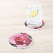 Dessous De Verre En Grès Rose III Jardin Floral (Côté)