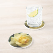 Dessous de verre en grès rose jaune (Côté)