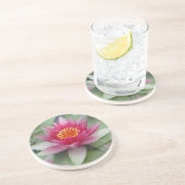 Dessous De Verre En Grès Rose Lotus Water Lily (Côté)