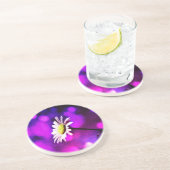 Dessous De Verre En Grès Rose N Améthyst Daisy (Côté)