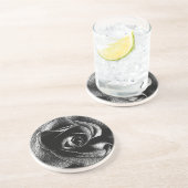 DESSOUS DE VERRE EN GRÈS ROSE NOIR (Côté)