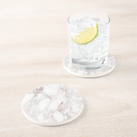 Dessous De Verre En Grès Rose or marbre Elégant tendance Modèle (Côté)