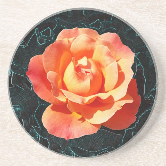 Dessous De Verre En Grès Rose orange clair (Devant)