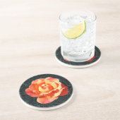 Dessous De Verre En Grès Rose orange clair (Côté)