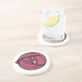 Dessous De Verre En Grès Rose rose de Glasgow (Côté)