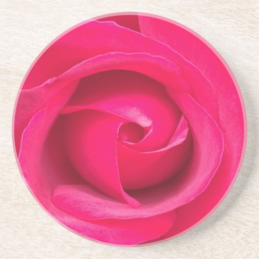 Dessous De Verre En Grès Rose rose rouge romantique (Devant)