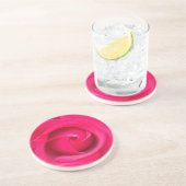 Dessous De Verre En Grès Rose rose rouge romantique (Côté)