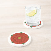 Dessous De Verre En Grès Rose rouge de Lancaster (Côté)