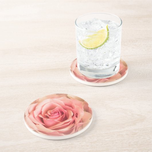 Dessous De Verre En Grès Rose souple (Côté)