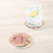 Dessous De Verre En Grès Rose victorien français de rose (Côté)