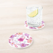 Dessous De Verre En Grès Rose violette (Côté)