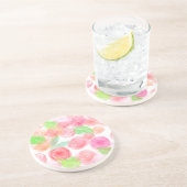 Dessous De Verre En Grès Roses aériens (Côté)