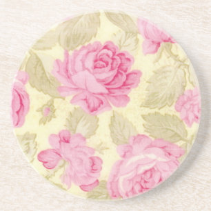 Dessous De Verre En Grès Roses Chic Shabby Dessous de verre de grès