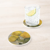 Dessous De Verre En Grès Roses jaunes (Côté)