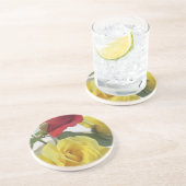 Dessous De Verre En Grès Roses jaunes rouges (Côté)