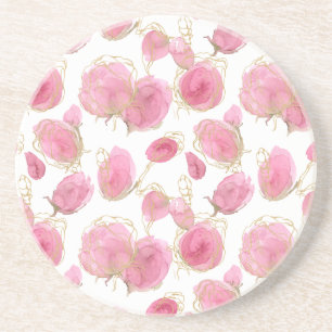 Dessous De Verre En Grès Roses roses