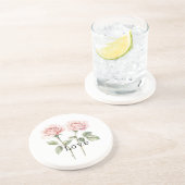 Dessous De Verre En Grès Roses Roses Fleurs Amour (Côté)