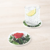 Dessous De Verre En Grès Roses rouges (Côté)