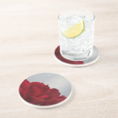 Dessous De Verre En Grès Roses rouges contre un ciel bleu vif (Côté)