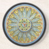 Dessous De Verre En Grès Rosette architecturale antique n° 2 (Devant)