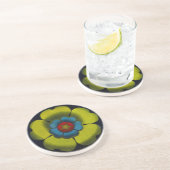 Dessous De Verre En Grès Rosette architecturale n° 6 (Côté)