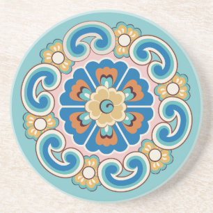 Dessous De Verre En Grès Rosset coloré avec motif de nuage Ruyi