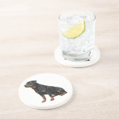 Dessous De Verre En Grès Rottweiler (Côté)