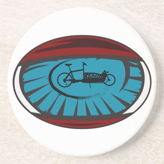 Dessous De Verre En Grès Roue de chargement dans l'oeil design (Devant)