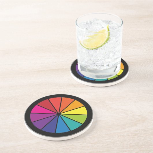 Dessous De Verre En Grès Roue de couleur (Côté)