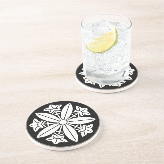 Dessous De Verre En Grès roue de gentiane de Koga (Côté)