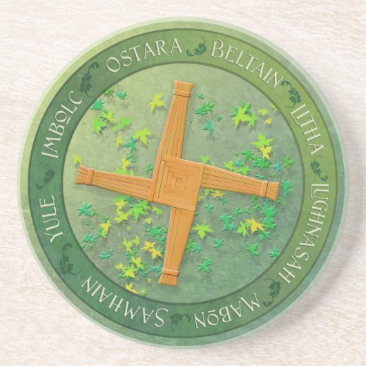 Dessous De Verre En Grès Roue de l'année (Devant)