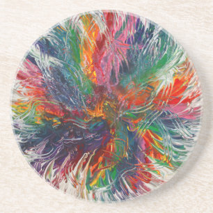 Dessous De Verre En Grès Roue de spectre de couleurs