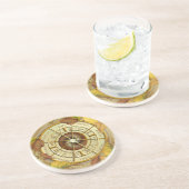 Dessous De Verre En Grès Roue des dessous de verre de grès d'année (Côté)