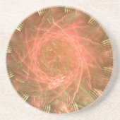 Dessous De Verre En Grès Roue Orange Fireworks (Devant)