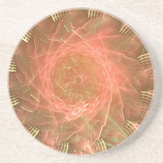 Dessous De Verre En Grès Roue Orange Fireworks (Devant)