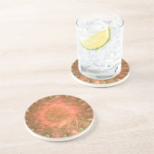 Dessous De Verre En Grès Roue Orange Fireworks (Côté)