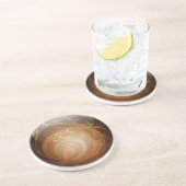 Dessous De Verre En Grès Rougeoyant abrégé sur en verre d'or et texturisé (Côté)