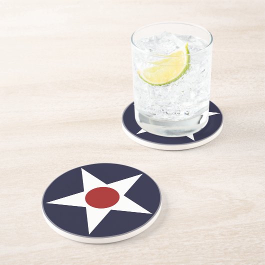 Dessous De Verre En Grès Roundel d'aéronef militaire américain - 241102-K (Côté)